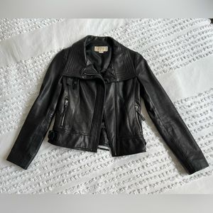 MICHAEL Michael Kors - Black Leather Jacket - Size XS